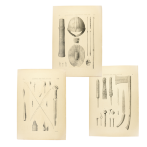 Rijksmuseum van Oudheden Lithograph Egyptian militaria