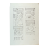 Litho van de binnenkist van Amenhotep