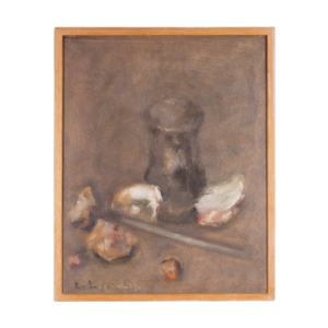 Theo Swagemakers Museum Stilleven tinnen kan met oesters