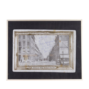 Theo Swagemakers Museum Placemat met handtekeningen van o.a. Theo Swagemakers, 1981