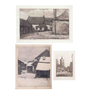Museum Noordwijk Three etchings by Karel Kok