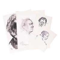 Zes geschetste portretten