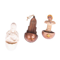 Three holy water bowls