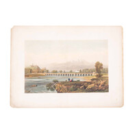 Print 'Pont sul Po presso Valenza' door R.K. Thomas, C. Bossoli