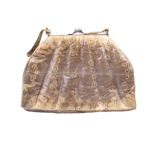 Mystery Museum Lizard leather handbag