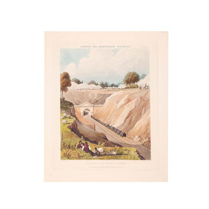 Spoorwegmuseum Print 'London & Birmingham Railroad. View taken from under the Hampstead Road Bridge'
