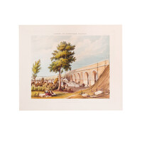 Print 'London & Birmingham Railroad. View taken from the bridge over the canal, Camden Town'