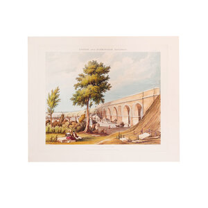 Spoorwegmuseum Print 'London & Birmingham Railroad. View taken from the bridge over the canal, Camden Town'