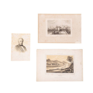 Spoorwegmuseum Drie prenten met een treinthema