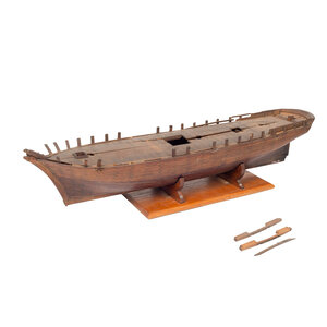 Het Scheepvaartmuseum Rompmodel van een driemastschip