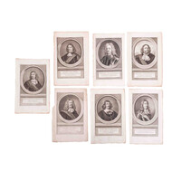 Seven portraits of seafarers from West Friesland, J. Houbraken