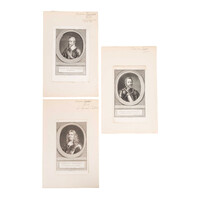 Drie portretten van zeevaarders, J. Houbraken