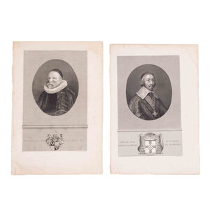 Het Scheepvaartmuseum Prints 'Armand Jean du Plessis, Kardinaal, Hertog de Richelieu' and 'Gillis de Glarges'