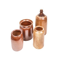 Brown stoneware set