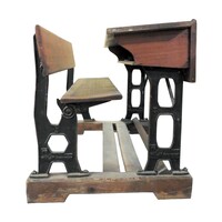Antique school bench