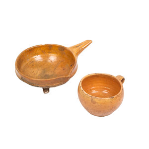 Keramiekmuseum Princessehof Small casserole and cup with handle