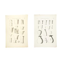 Litho's potten en kapitelen van zuilen