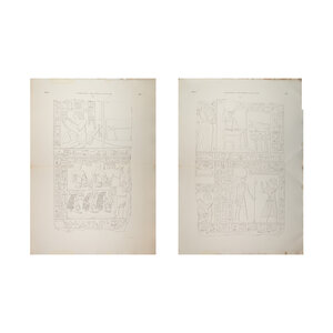 Rijksmuseum van Oudheden Lithographs relief of Ptahmes