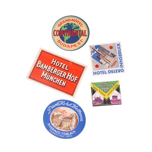 Mystery Museum Vintage hotelbagagelabels