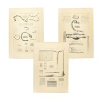 Lithographs ropes/weaving and tools