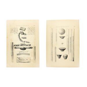 Rijksmuseum van Oudheden Lithographs clay stones and pillars