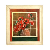 Jan Strijbos, 'Vaas met rode papavers'