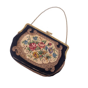 Mystery Museum Petit point evening bag