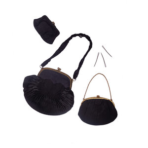 Mystery Museum Set van zwart tasje en twee portemonnees