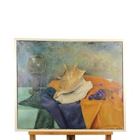 H. Jan Schouten, 'Still life with conch shell and wine glass'