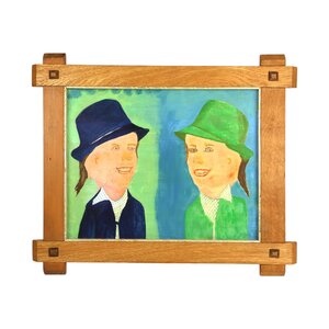 Eindhoven Museum Jan Strijbos, 'Two portrait heads with hats'