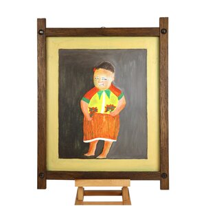 Eindhoven Museum Jan Strijbos, 'Woman holding two bunches of flowers'