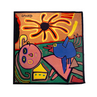 Corneille, Carpet 'L'oiseau bleu, grand soleil'