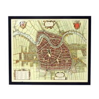 Reproductie van een kaart van Haarlem