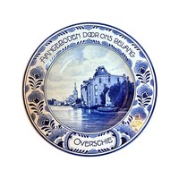 Delftsblauw wandbord 'Ons Belang' te Overschie