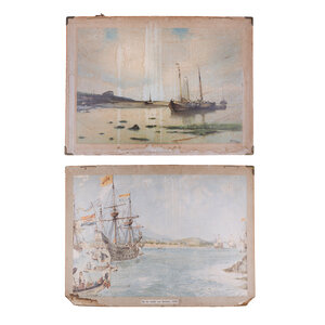 Streekhistorisch Centrum Stadskanaal School chart 'Op de reede van Bantam, 1598' and 'Aan de Wester-Schelde'