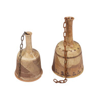 Marianna Franken, Two brown ceramic bells with clappers