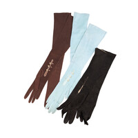 Three pairs of suede evening gloves