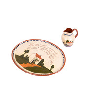 Schaal en waterkan van Torquay Pottery