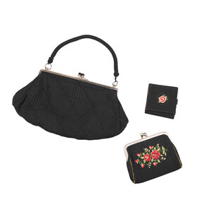 Mystery Museum Zwarte clutch, portemonneetje en etuitje