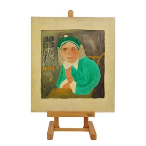 Eindhoven Museum Jan Strijbos, 'Woman seated at table with window in background'