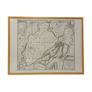 Haarlemmermeermuseum De Cruquius Reproduction of a map of De Groote Haarlemmer or the Leydse Meer