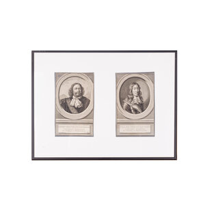 Het Scheepvaartmuseum Prints 'Willem Joseph van Gend' and 'Egbert Meeuwszoon Kortenaar', J. Houbraken