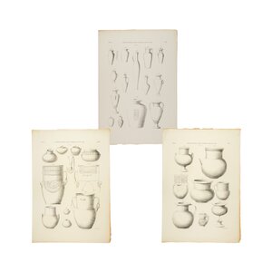 Rijksmuseum van Oudheden Litho's potten en kruiken