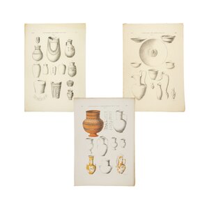 Rijksmuseum van Oudheden Litho's potten, vazen en kannen