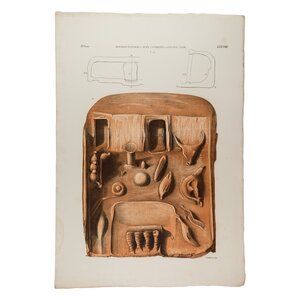 Rijksmuseum van Oudheden Lithograph Ancient Egyptian offering table