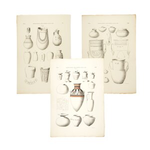 Rijksmuseum van Oudheden Litho's kruiken en vazen