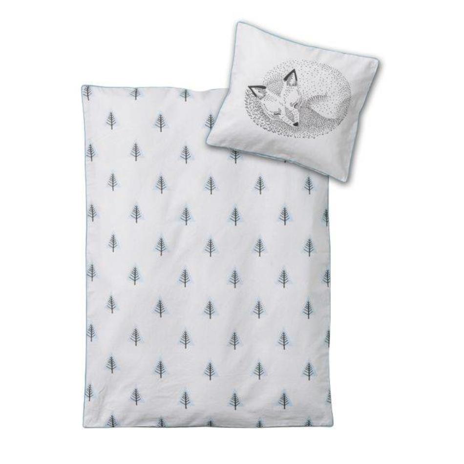 baby duvet blue fox