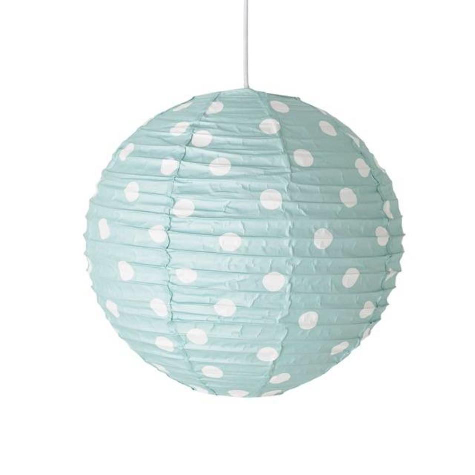 Paper pendant lamp white dots