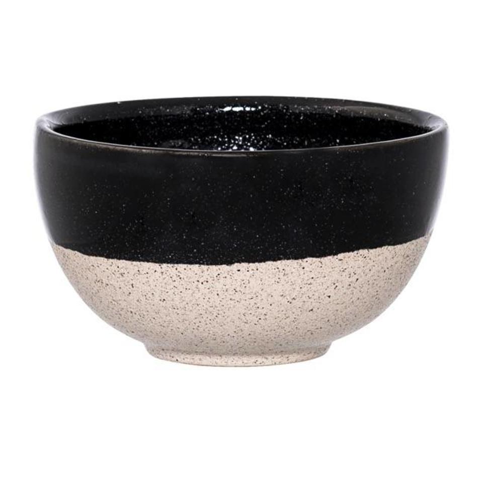 Dipped bowl Barbara black / Natural