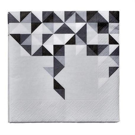 Black and white napkins